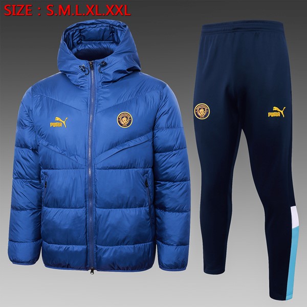 Abrigo Plumón Manchester City Conjunto Completo 2024/25 Azul